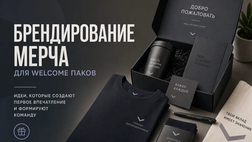 Брендирование мерча для welcome-паков: электроника, текстиль, канцелярия