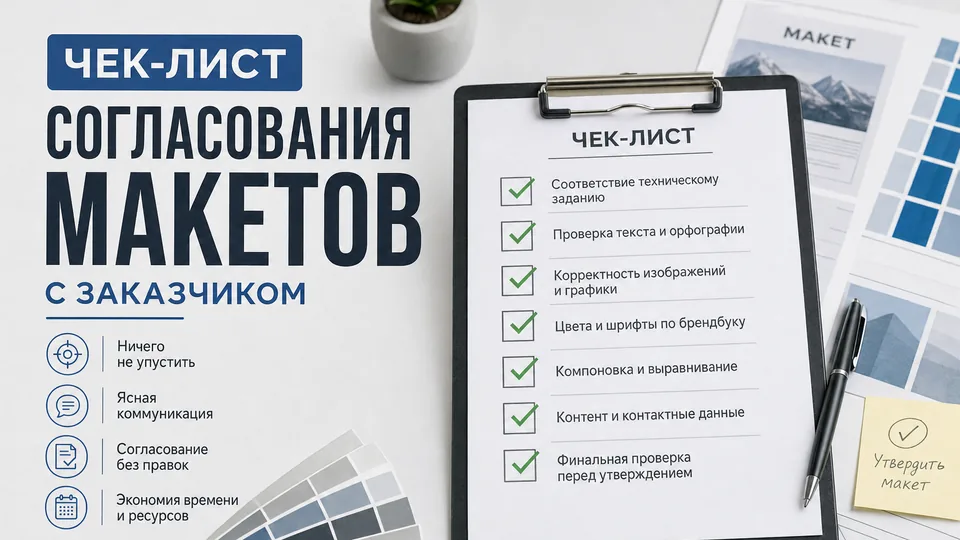 Чек-лист согласования макетов с заказчиком: как не потерять тираж на этапе препресс