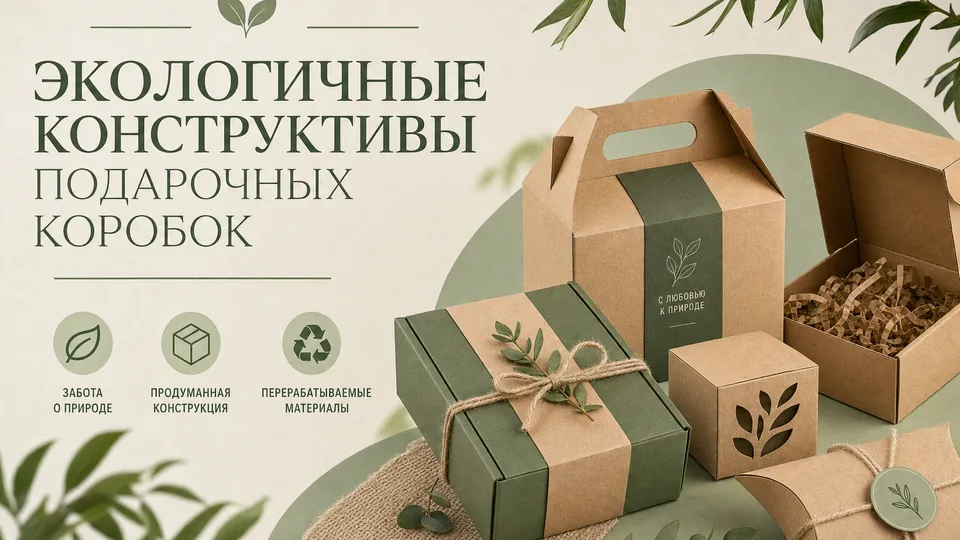 Экологичные конструктивы подарочных коробок: материалы и решения