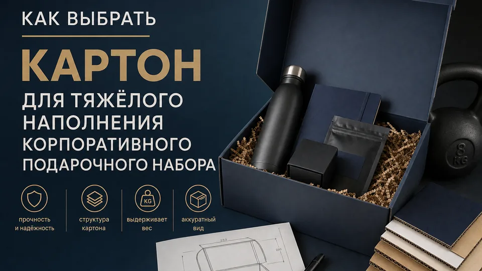 Как выбрать картон для тяжелого наполнения корпоративного подарочного набора