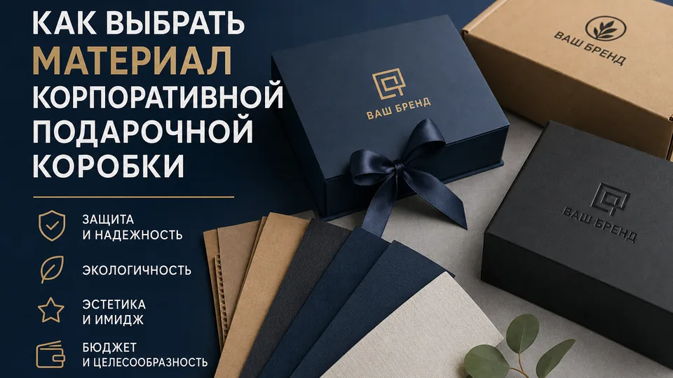 Как выбрать материал корпоративной подарочной коробки: кашированный картон или дизайнерский крафт