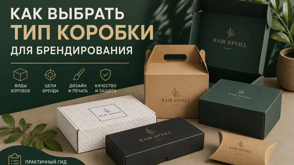 Как выбрать тип коробки для брендирования: картон, крафт, дерево