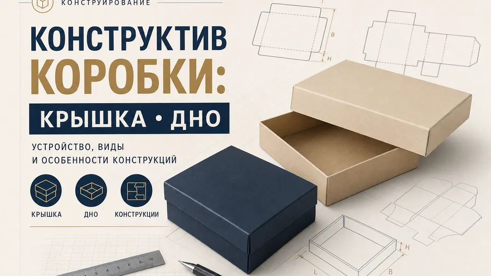 Конструктив коробки «крышка-дно»: особенности и преимущества