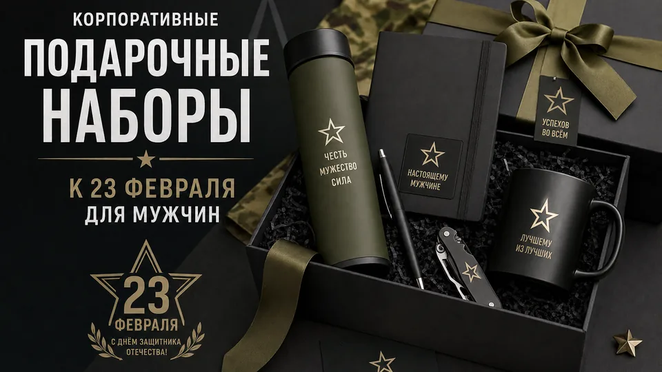 Корпоративные подарочные наборы к 23 февраля для мужчин: чек-лист запуска под ключ
