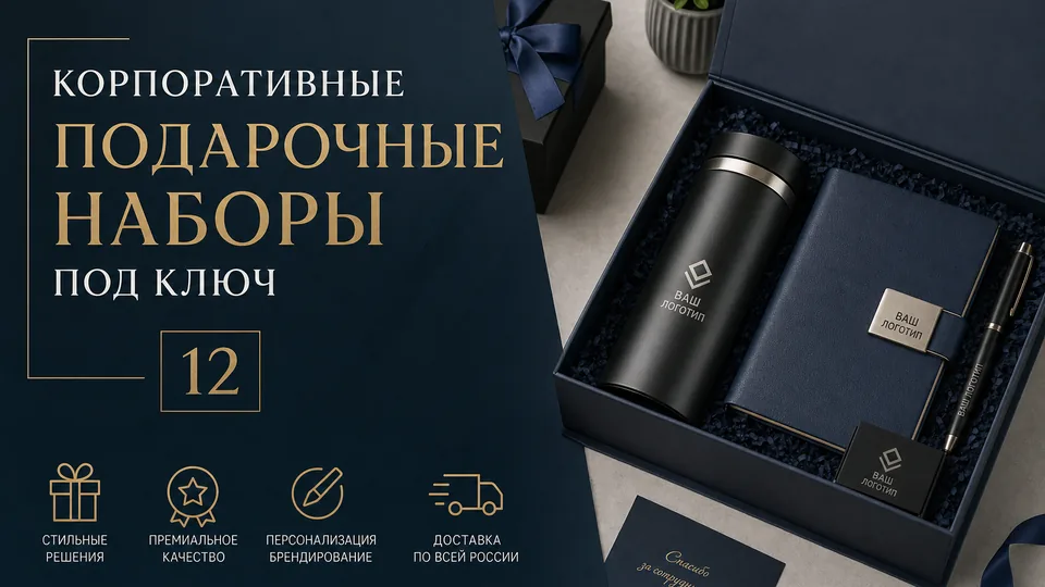 Корпоративные подарочные наборы под ключ: разработка, производство и брендирование упаковки с наполнением