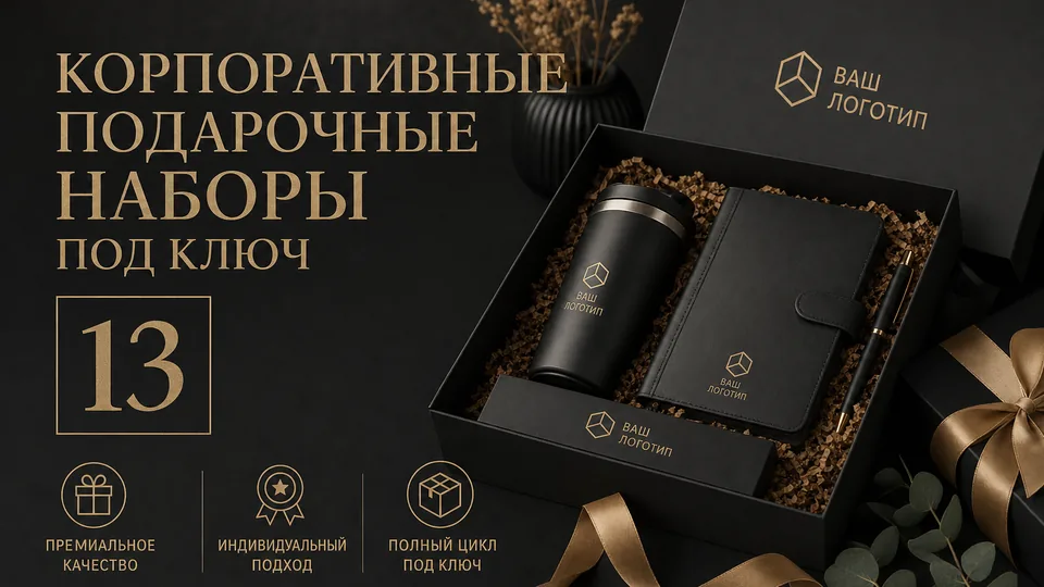 Корпоративные подарочные наборы под ключ: разработка, производство и брендирование упаковки с наполнением для сотрудников и партнеров