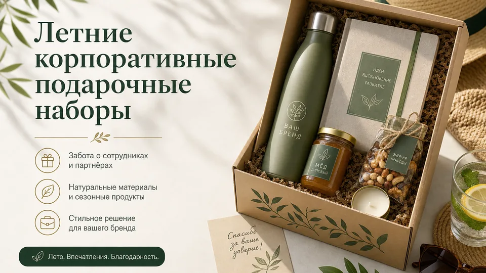 Летние корпоративные подарочные наборы: свежие решения