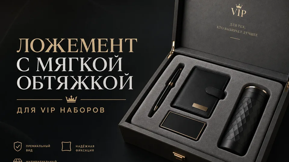 Ложемент с мягкой обтяжкой для VIP-наборов: премиальная внутренняя отделка
