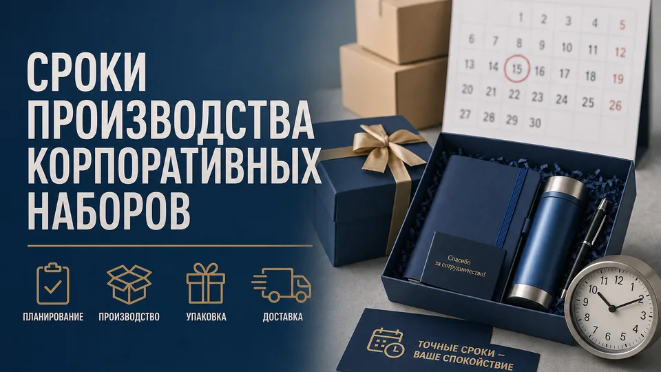 Сроки производства корпоративных наборов: что влияет на время и как планировать
