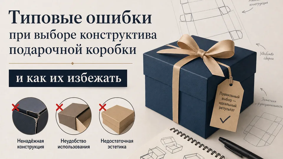 Типовые ошибки при выборе конструктива подарочной коробки и как их избежать