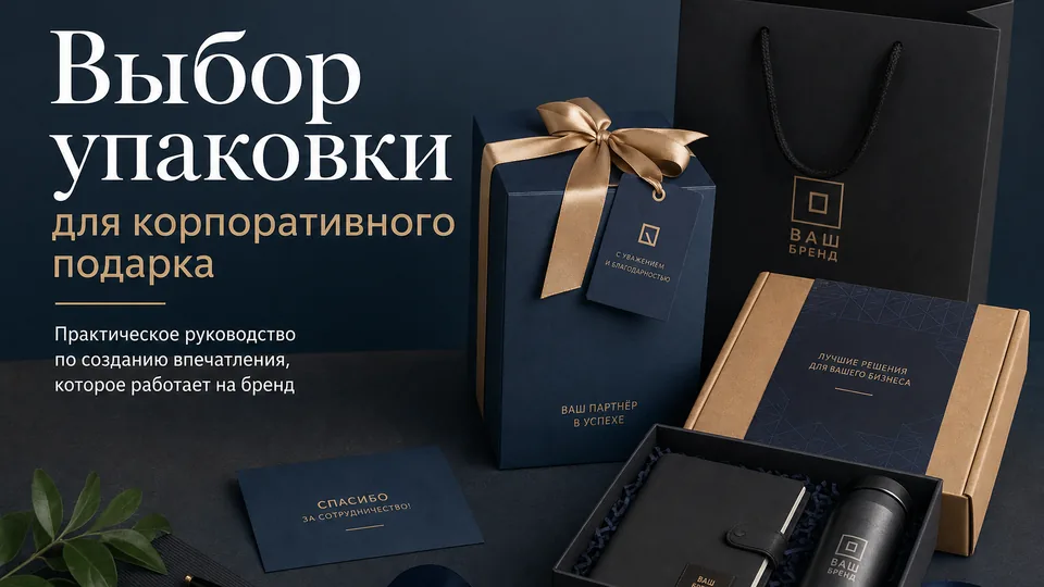 Выбор упаковки для корпоративного подарка: кашированный картон, крафт, дерево
